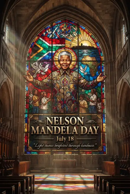 Nelson Mandela Story Poster Template 2026 - Free Nelson Mandela Poster 2026 Download