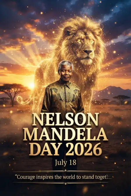 Nelson Mandela Volunteer Poster 2026 - Free Nelson Mandela Poster 2026 Download