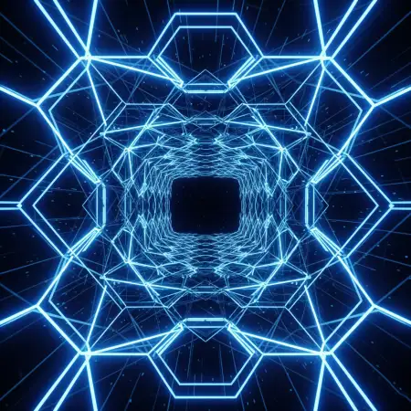 Free Neon Blue Youtube Thumbnail Background With Glowing Lines Background Download