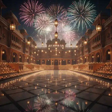 Neon Light Diwali Background Design - Free Light Background Download