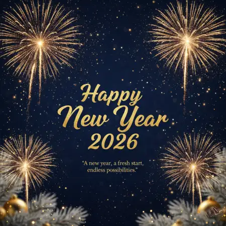 Free New Year 2026 Greeting Card Modern Design Background Download