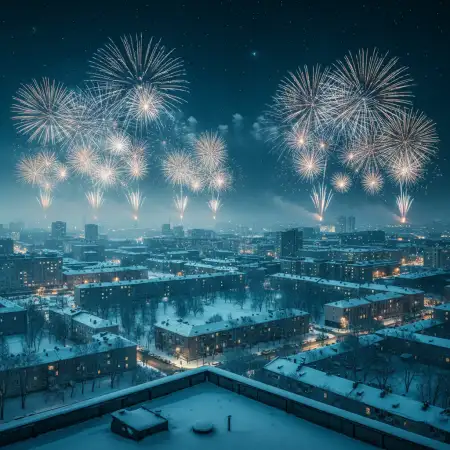 New Year Fireworks Background For Graphic Design - Free New Year Fireworks Background Download