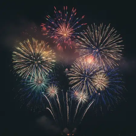 New Year Fireworks Background For Invitation Card - Free New Year Fireworks Background Download