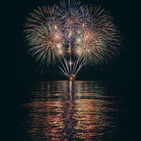 New Year Fireworks Background For Presentation - Free New Year Fireworks Background Download