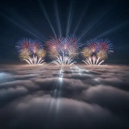 New Year Fireworks Background For Youtube Thumbnail - Free New Year Fireworks Background Download