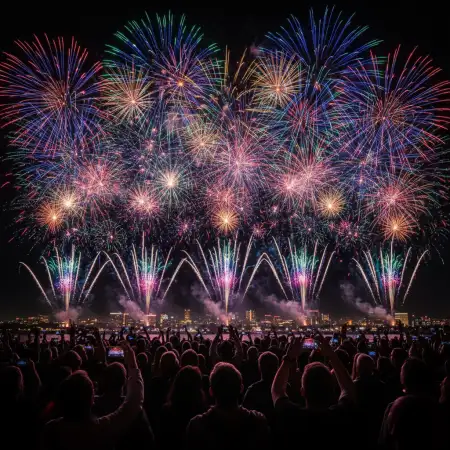 New Year Fireworks Background Hd - Free New Year Background Hd Download