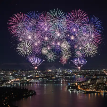 New Year Fireworks Background Modern Style - Free New Year Fireworks Background Download