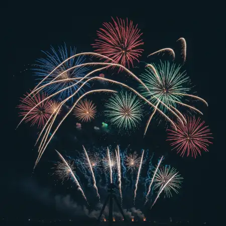 New Year Fireworks Background Slow Motion Effect - Free New Year Fireworks Background Download