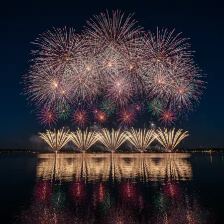 New Year Fireworks Background Vertical 9:16 - Free New Year Fireworks Background Download