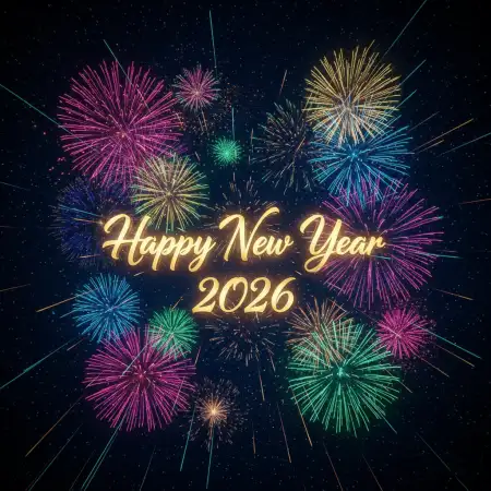 Free New Year Greeting Card For Kids 2026 Background Download