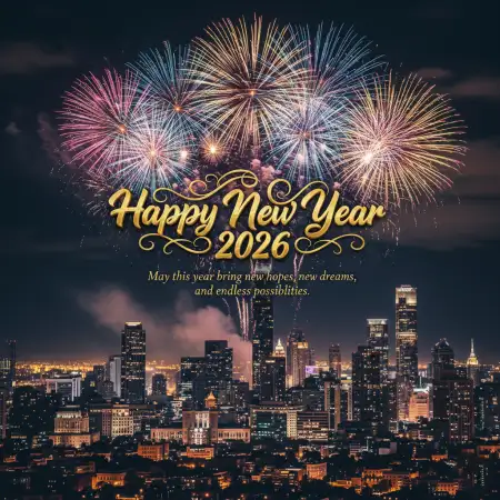 Free New Year Greeting Card High Resolution 2026 Background Download