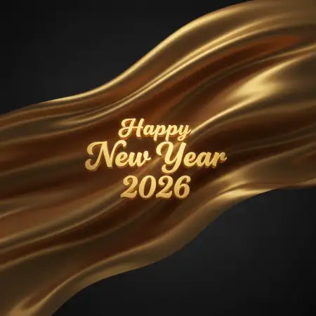 Free New Year Greeting Card Luxury Gold Theme Background Download