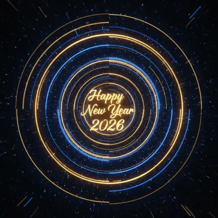 Free New Year Greeting Card Psd 2026 Background Download