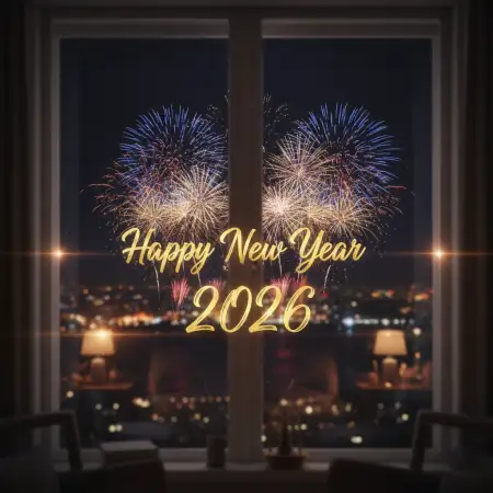 Free New Year Greeting Card Western Style 2026 Background Download