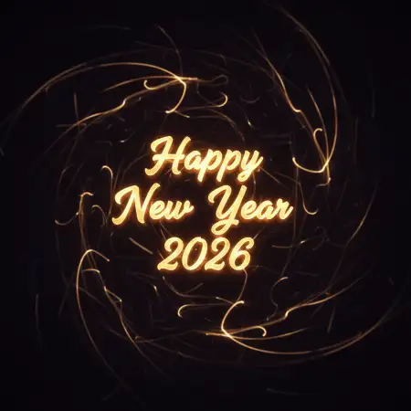 Free New Year Greeting Card With Wishes 2026 Background Download