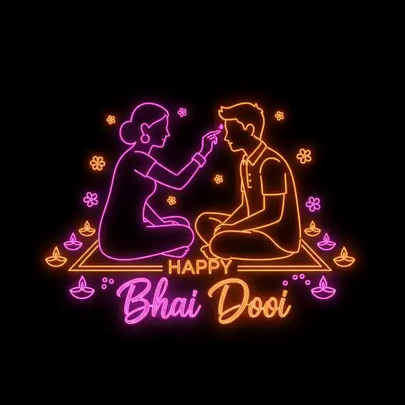 New Year Style Happy Bhai Dooj 2025 Wishes For Family - Free Happy Bhai Dooj 2025 Wishes Download