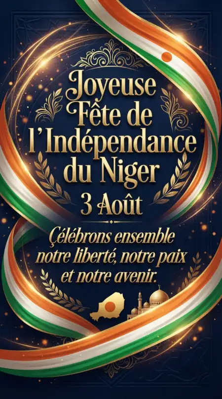 Niger Independence Day Patriotic Poster With Typography - Free Niger Independence Day 2026 Download