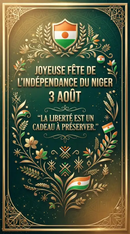 Niger Independence Day Typography Poster - Free Niger Independence Day 2026 Download