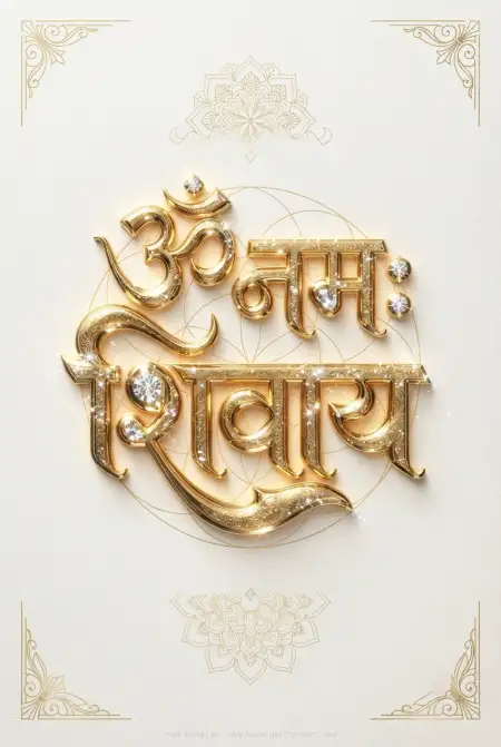 Om Namah Shivaya Golden Text Wallpaper - Free Om Namah Shivaya Wallpaper Download