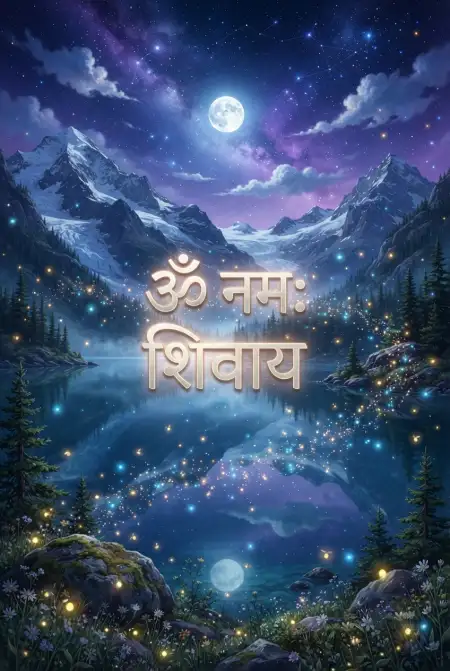 Om Namah Shivaya Moonlight Wallpaper - Free Om Namah Shivaya Wallpaper Download