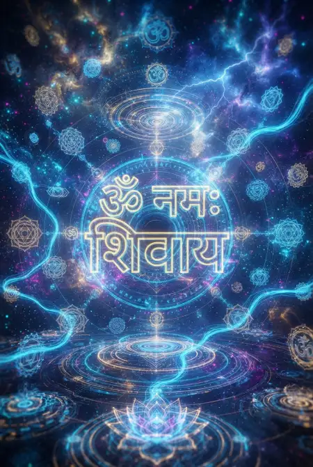 Om Namah Shivaya Neon Glow Wallpaper - Free Om Namah Shivaya Wallpaper Download