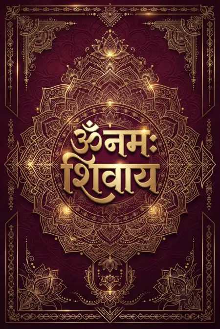 Om Namah Shivaya Red And Gold Wallpaper - Free Om Namah Shivaya Wallpaper Download