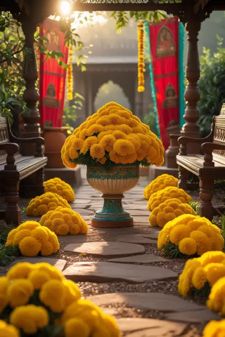 Orange Marigold Flower Mobile Wallpaper - Free Flower Mobile Wallpaper Download