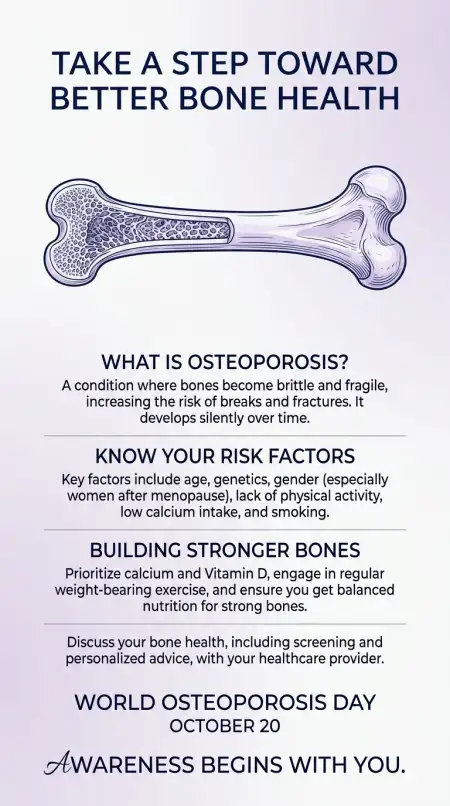 osteoporosis health education infographic - World Osteoporosis Day 2026
