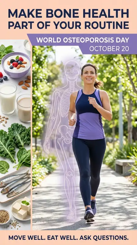 osteoporosis nutrition awareness infographic - World Osteoporosis Day 2026
