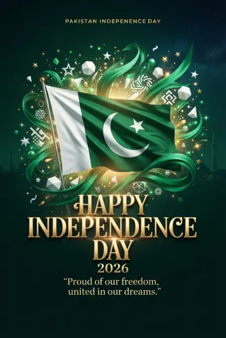 Pakistan Independence Day 2026 Banner - Free Pakistan Independence Day 2026 Download