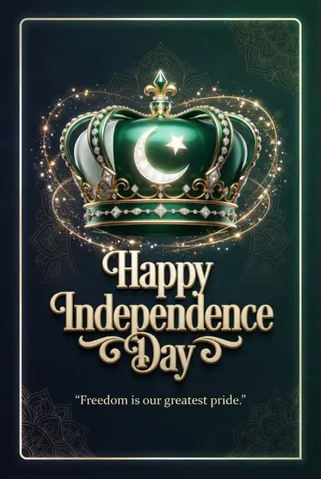 Pakistan Independence Day 2026 Greeting Png - Free Pakistan Independence Day 2026 Download