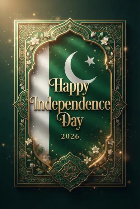 Pakistan Independence Day 2026 Printable Card - Free Pakistan Independence Day 2026 Download