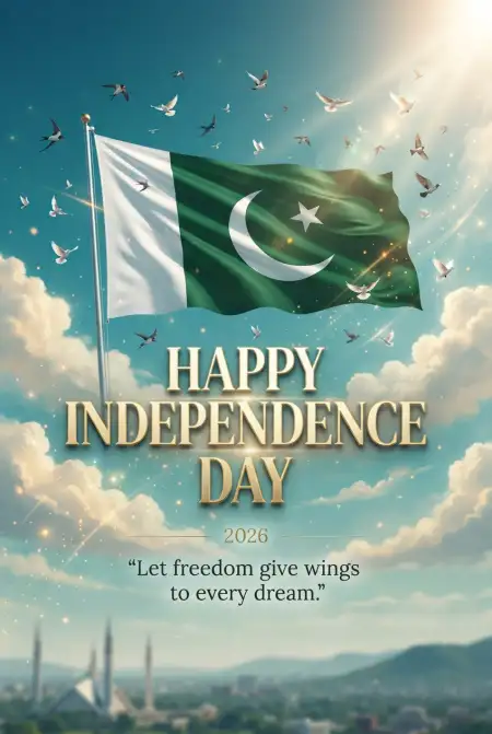 Pakistan Independence Day 2026 Wishes Png - Free Pakistan Independence Day 2026 Download