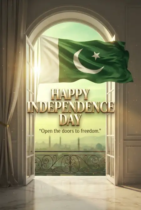 Pakistan Independence Day Digital Greeting Post - Free Pakistan Independence Day 2026 Download