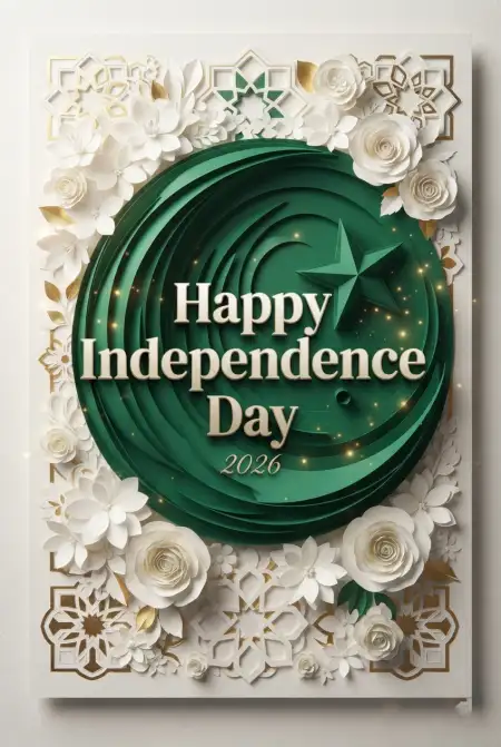 Pakistan Independence Day Greeting Card For Social Media - Free Pakistan Independence Day 2026 Download