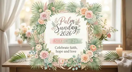 Palm Sunday 2026 Greeting Card Design - Free Palm Sunday 2026 Download