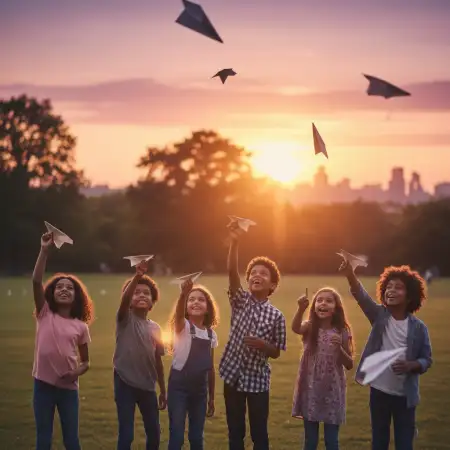 Free Paper Cut Style Children Day Background Art Background Download