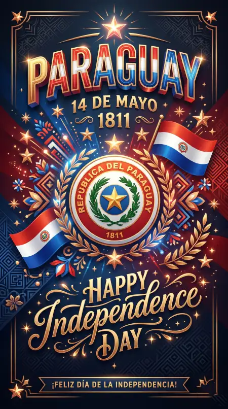 Paraguay Independence Day 2026 Beautiful Wishes - Free Paraguay Independence Day 2026 Download