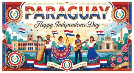 Paraguay Independence Day 2026 Celebration Vector - Free Paraguay Independence Day 2026 Download