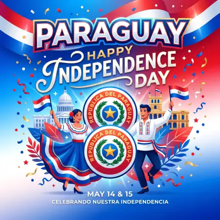 Paraguay Independence Day 2026 Creative Social Media Design - Free Paraguay Independence Day 2026 Download