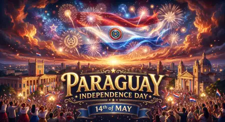 Paraguay Independence Day 2026 Festival Poster Background - Free Paraguay Independence Day 2026 Download