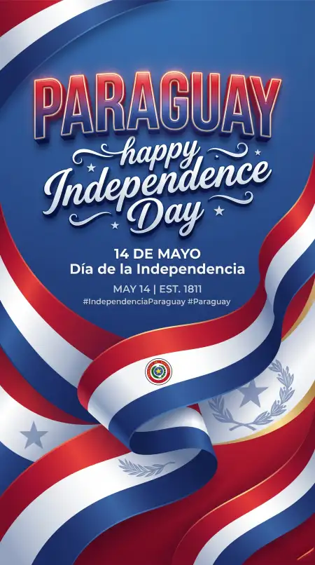 Paraguay Independence Day 2026 Holiday Greetings - Free Paraguay Independence Day 2026 Download