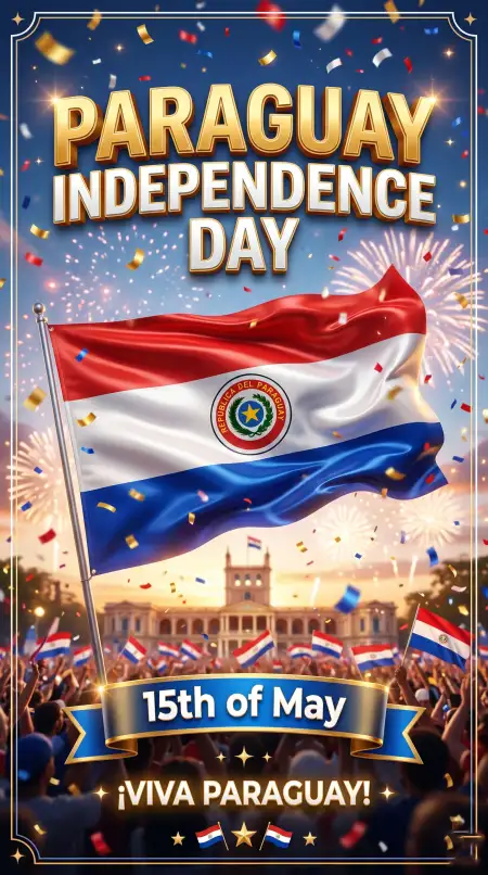 Paraguay Independence Day 2026 Modern Artwork - Free Paraguay Independence Day 2026 Download