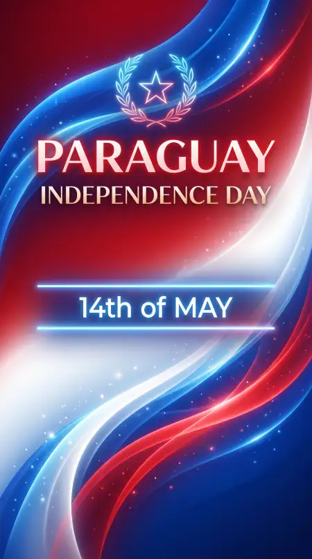 Paraguay Independence Day 2026 Premium Background - Free Paraguay Independence Day 2026 Download