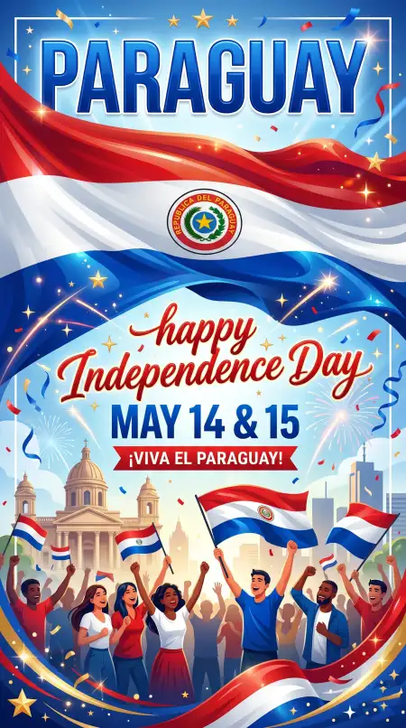 Paraguay Independence Day 2026 Social Media Post - Free Paraguay Independence Day 2026 Download