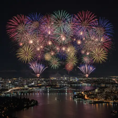 Party Night New Year Fireworks Background - Free New Year Fireworks Background Download