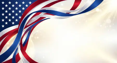 Patriotic American Flag Banner Background For Facebook Cover Photos And Website Headers - Free Usa Flag Download