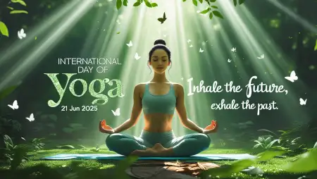 Peace And Harmony Yoga Art Illustration - Free Nternational Day Of Yoga 2025 Download
