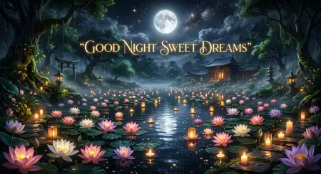 Free Peaceful Good Night Sweet Dreams Wishes Image Download