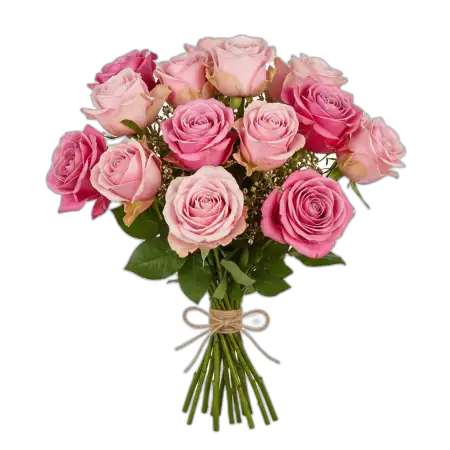 Pink Rose Bouquet Png Transparent - Free Rose Bouquet Png Download
